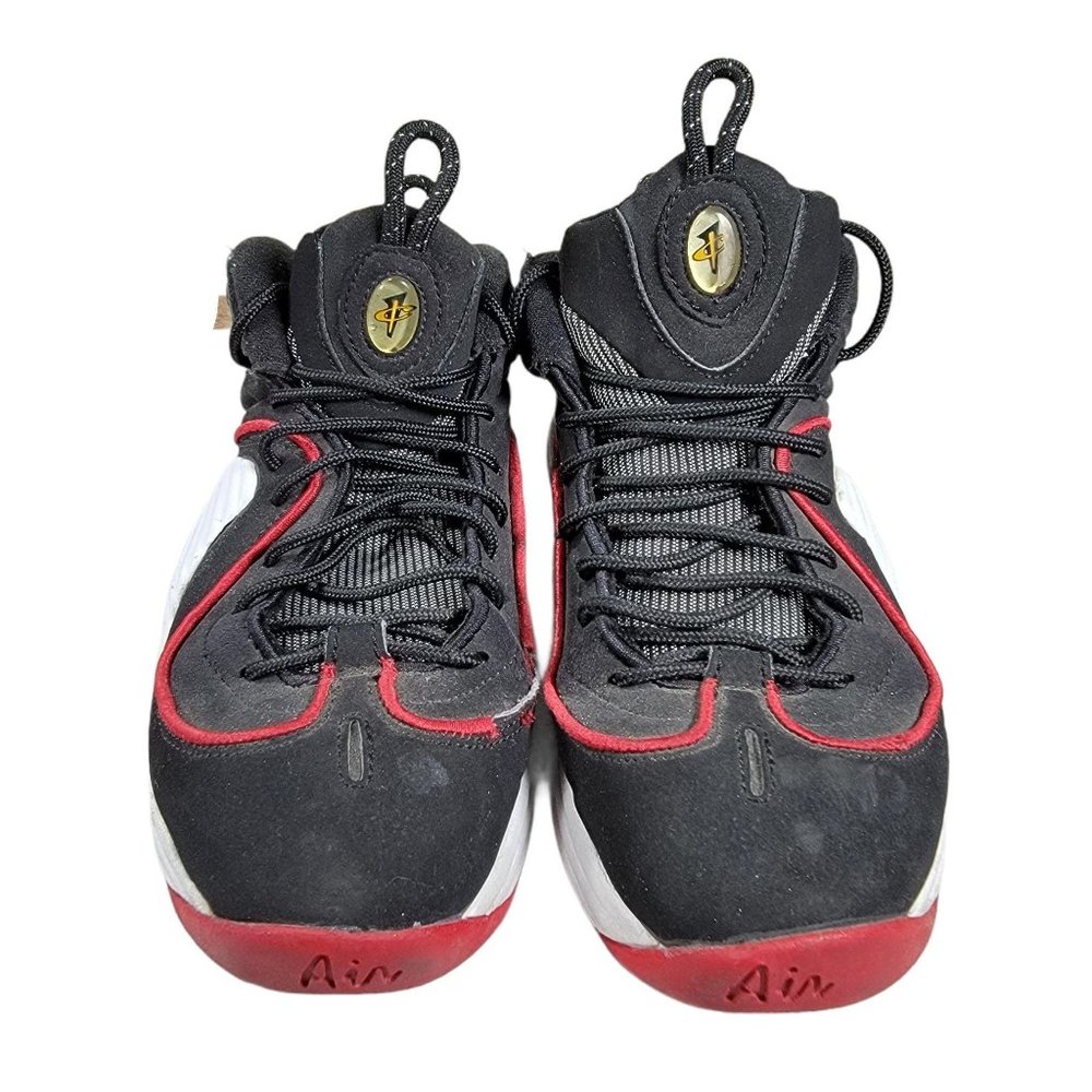 Nike Air Penny II Miami Heat Kids Black White Red - Picture 4 of 9